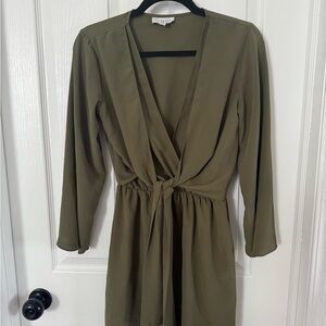 Topshop Olive Wrap Dress